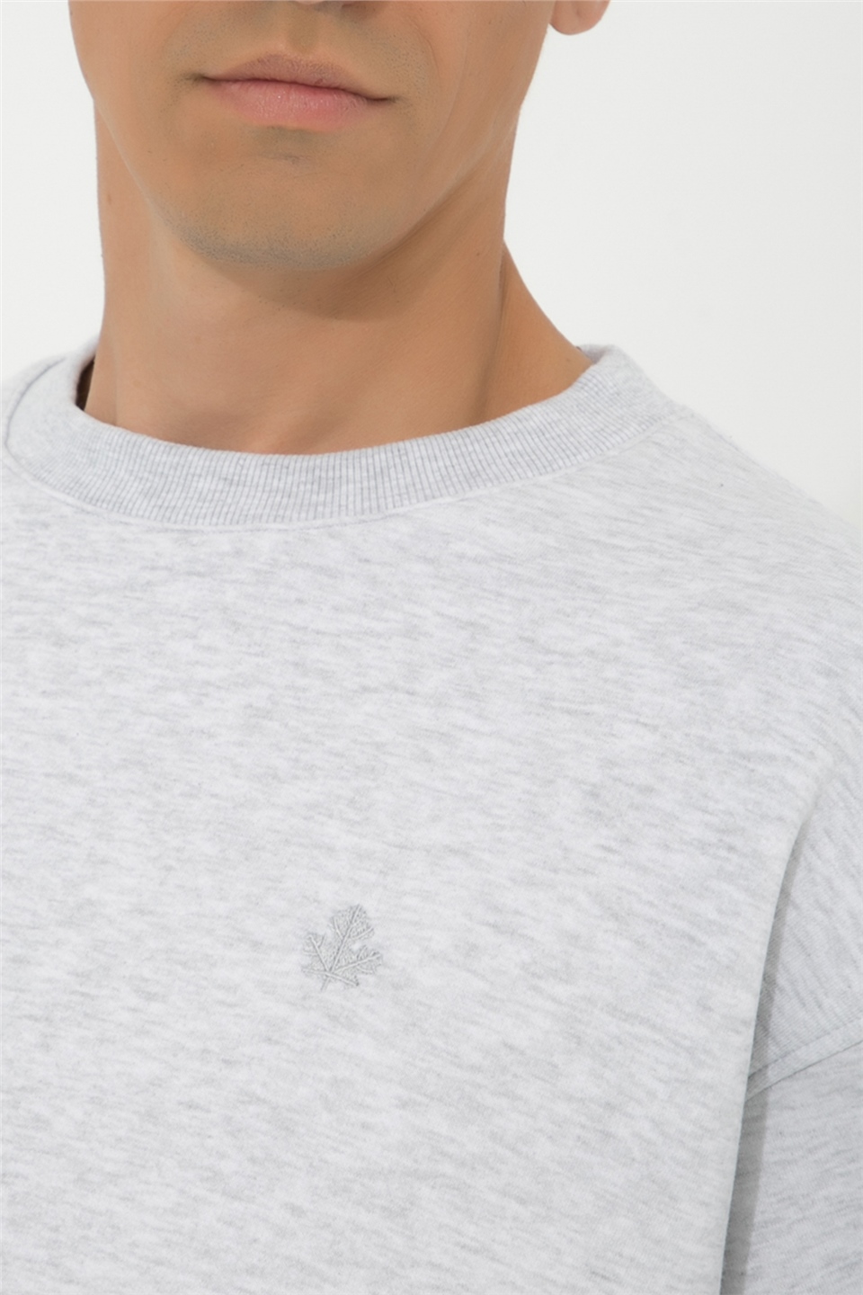 ADAM BOXES Oversize O-Yaka Sweatshirt N-Alinda - Açık Gri