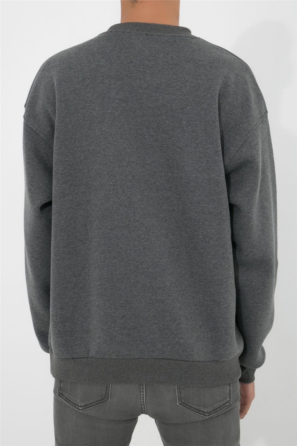 ADAM BOXES Oversize O-Yaka Sweatshirt N-Alinda - Antrasit