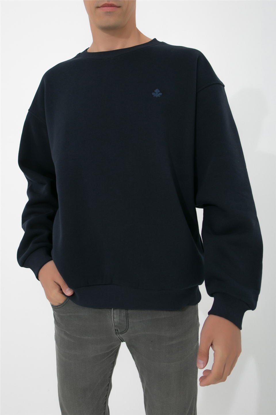 ADAM BOXES Oversize O-Yaka Sweatshirt N-Alinda - Lacivert