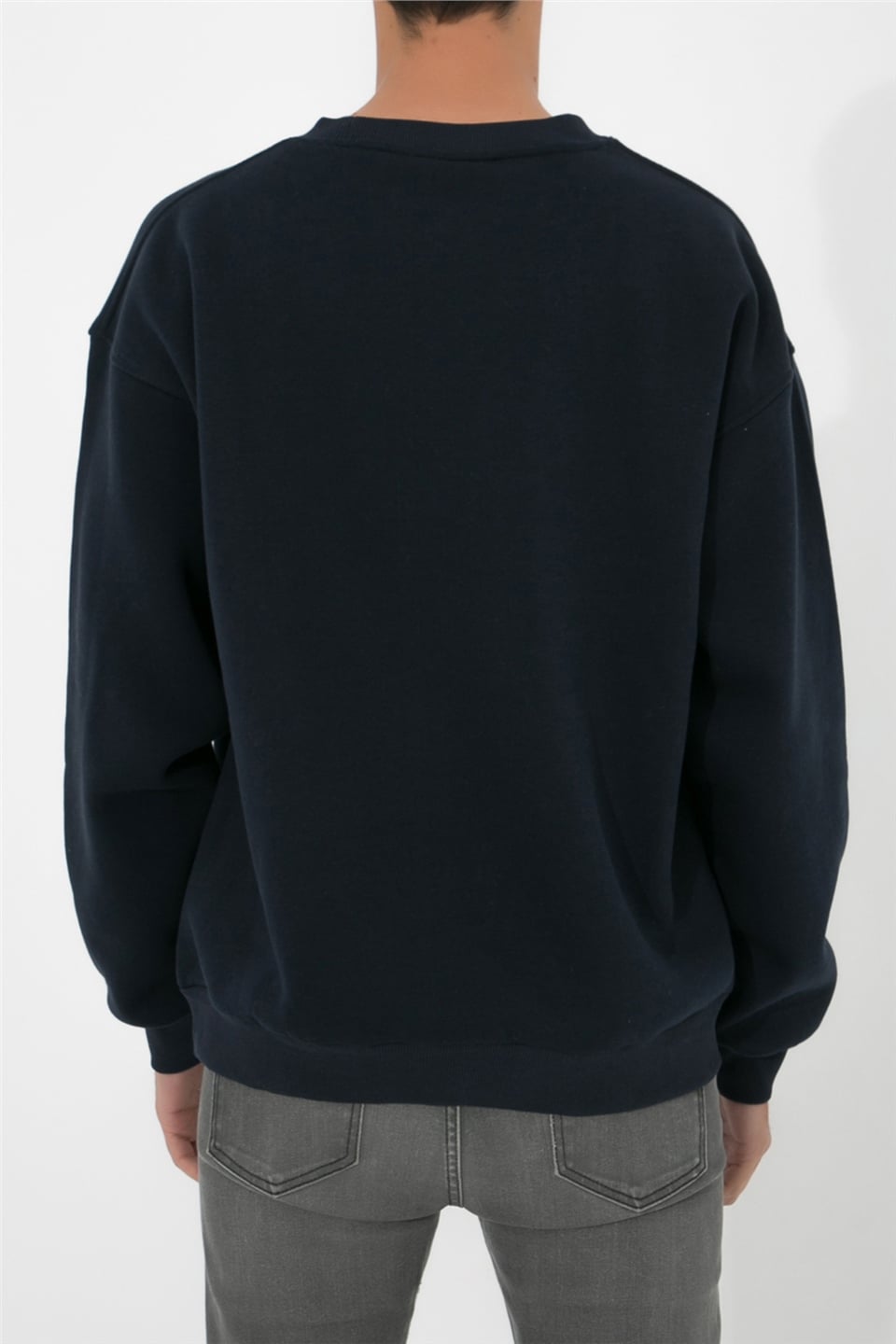ADAM BOXES Oversize O-Yaka Sweatshirt N-Alinda - Lacivert