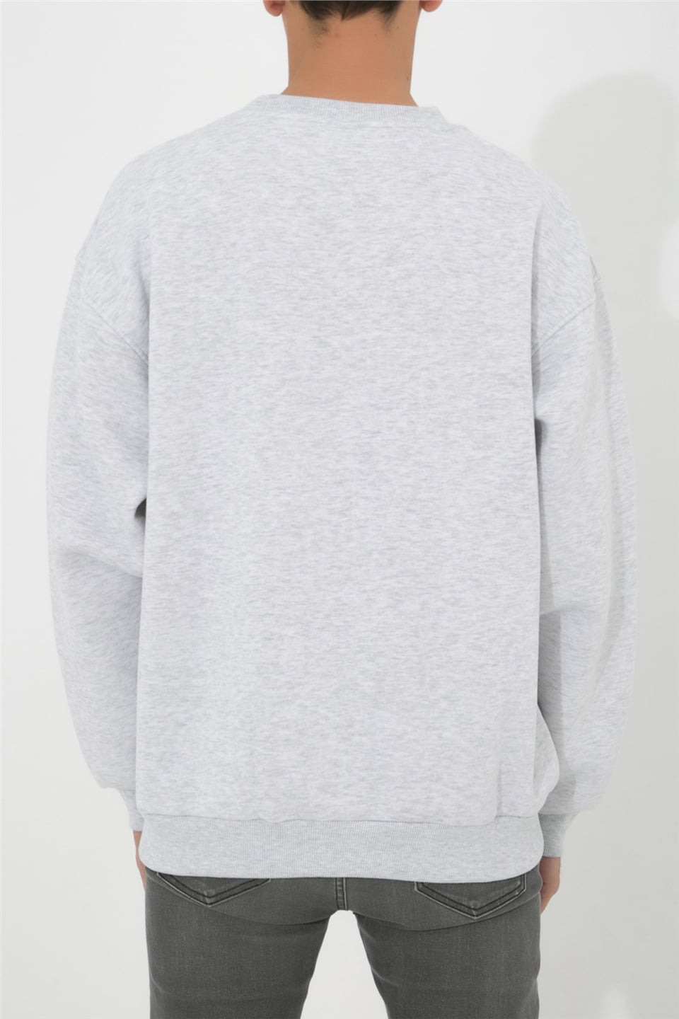 ADAM BOXES Oversize O-Yaka Sweatshirt N-Alinda - Açık Gri