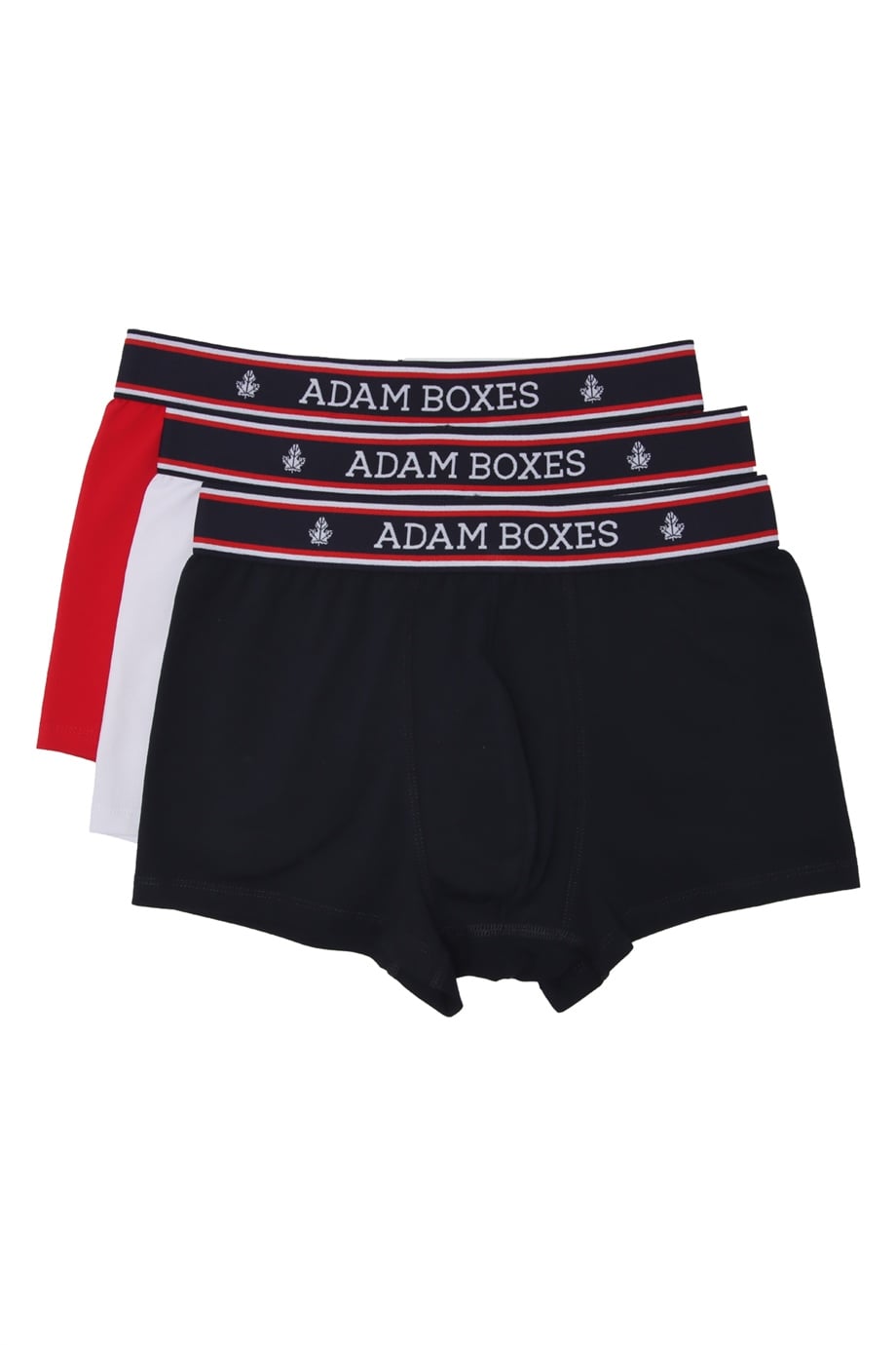 ADAM BOXES Boxer Trunk Neo-Maritime 
3lü Paket - Lacivert, Beyaz, Kırmızı