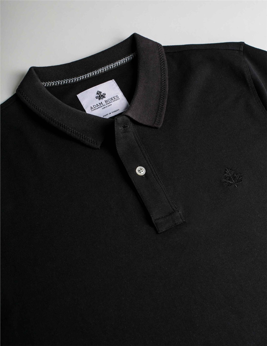 ADAM BOXES Polo Yaka T-shirt Neo-Essential -Siyah
