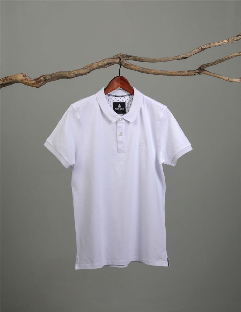 ADAM BOXES Polo Yaka T-shirt Neo-Tune - Beyaz