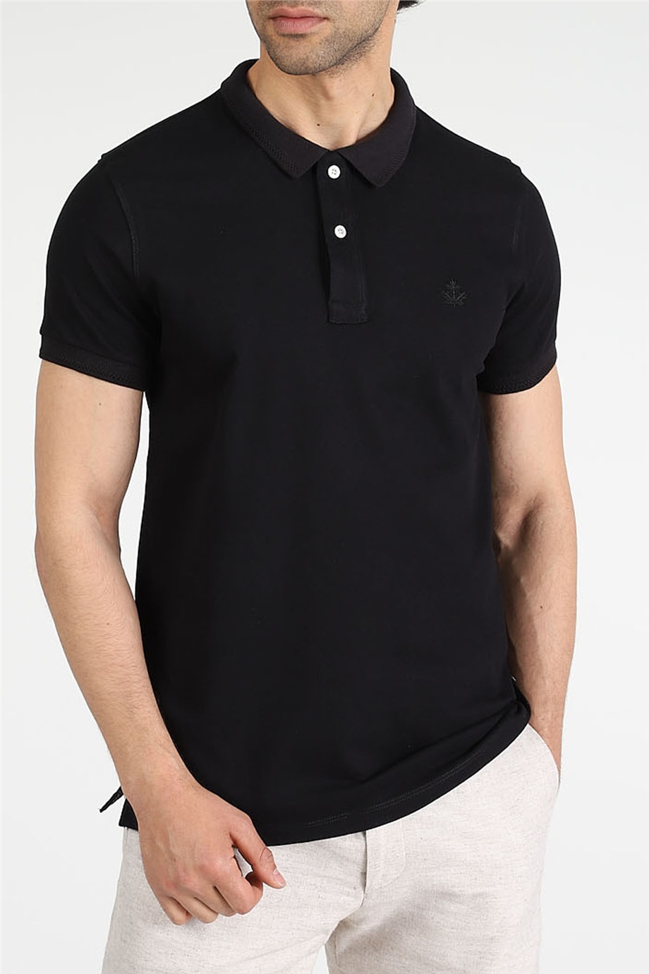 ADAM BOXES Polo Yaka T-shirt Neo-Tune -Siyah