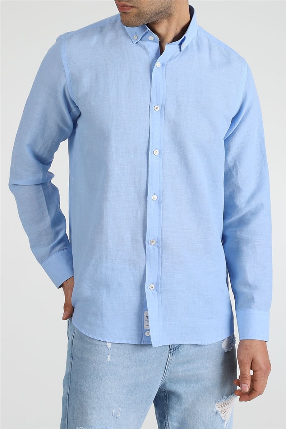 ADAM BOXES Slim Fit Gömlek Neo-Epherest - Açık Mavi