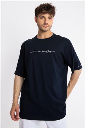 ADAM BOXES Oversize O-Yaka  T-shirt Fmsuelto - Lacivert