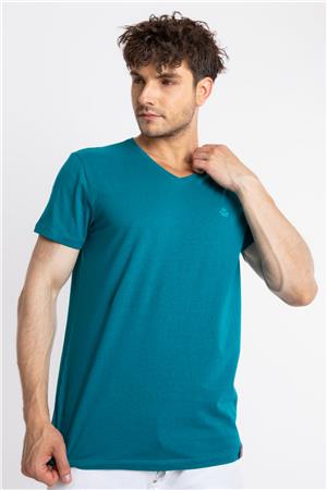 ADAM BOXES V-Yaka T-shirt Veralpes - Göl Yeşili