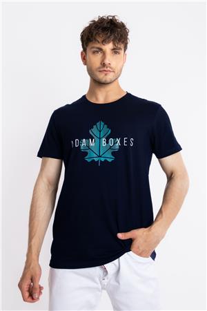 ADAM BOXES Baskılı O-Yaka T-shirt Anillo - Lacivert