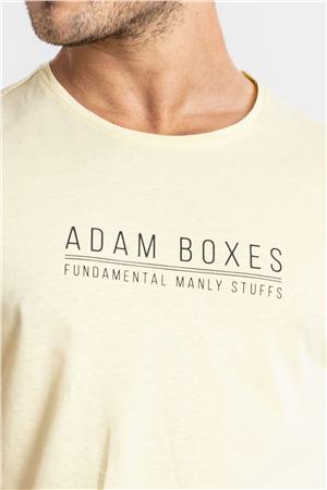 ADAM BOXES Baskılı O-Yaka T-shirt Girasol - Açık Sarı