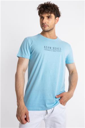 ADAM BOXES Baskılı O-Yaka T-shirt Girasol - Açık Mavi