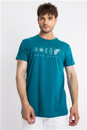 ADAM BOXES Baskılı O-Yaka T-shirt Apiso - Göl Yeşili