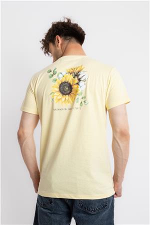 ADAM BOXES Baskılı O-Yaka T-shirt Girasol - Açık Sarı