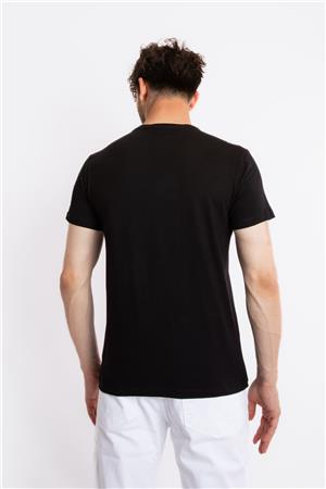 ADAM BOXES Baskılı O-Yaka T-shirt Anillo - Siyah (Macenta Baskılı)