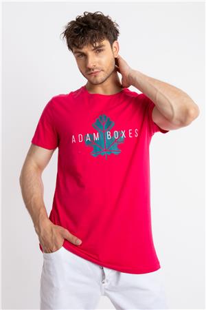 ADAM BOXES Baskılı O-Yaka T-shirt Anillo - Macenta