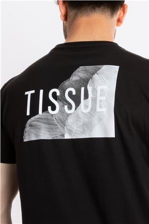 ADAM BOXES Baskılı O-Yaka T-shirt Tissue - Siyah