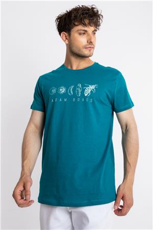 ADAM BOXES Baskılı O-Yaka T-shirt Apiso - Göl Yeşili
