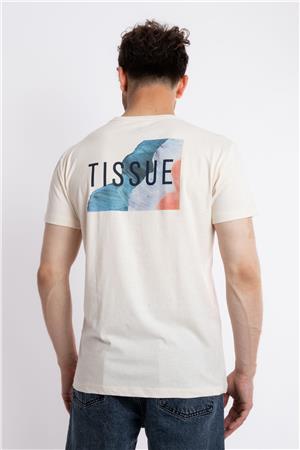 ADAM BOXES Baskılı O-Yaka T-shirt Tissue - Ham Pamuk (Renkli Baskı)