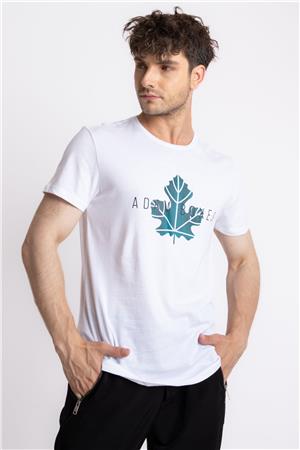 ADAM BOXES Baskılı O-Yaka T-shirt Anillo - Beyaz