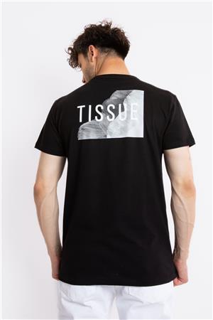 ADAM BOXES Baskılı O-Yaka T-shirt Tissue - Siyah