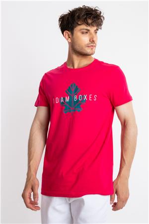 ADAM BOXES Baskılı O-Yaka T-shirt Anillo - Macenta