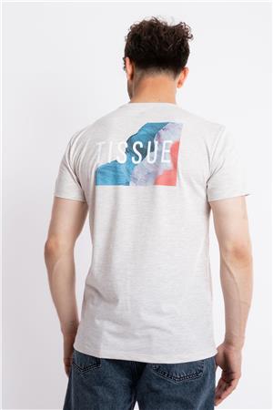 ADAM BOXES Baskılı O-Yaka T-shirt Tissue - Kahve Melanj