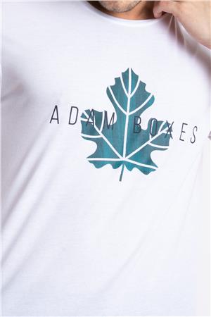 ADAM BOXES Baskılı O-Yaka T-shirt Anillo - Beyaz