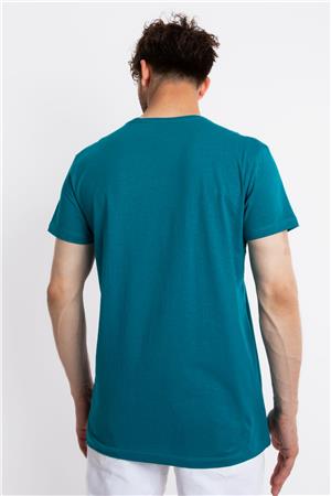 ADAM BOXES Baskılı O-Yaka T-shirt Apiso - Göl Yeşili