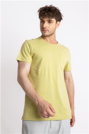 ADAM BOXES O-Yaka Cepli T-shirt Bolsillo - Açık Haki