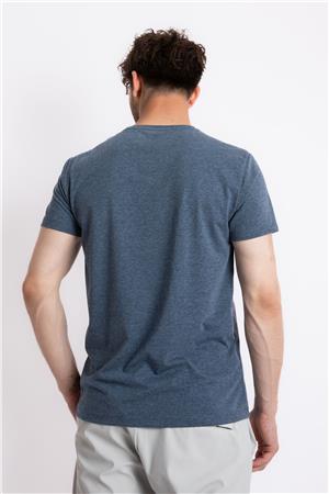 ADAM BOXES O-Yaka Cepli T-shirt Bolsillo - Lacivert Melanj