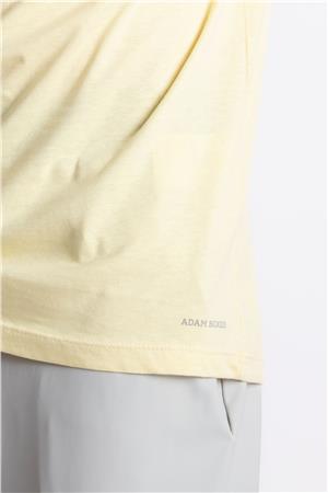 ADAM BOXES O-Yaka Cepli T-shirt Bolsillo - Açık Sarı