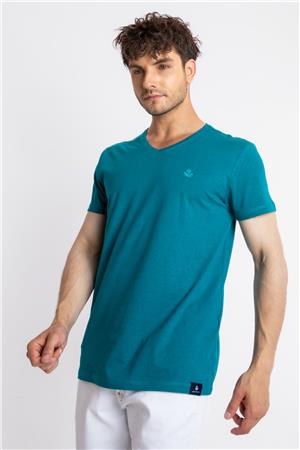ADAM BOXES V-Yaka T-shirt Veralpes - Göl Yeşili