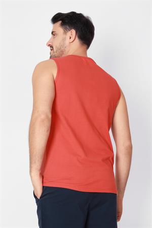 ADAM BOXES O-Yaka Kolsuz T-shirt Cuerposino - Turuncu