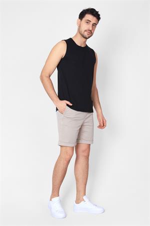 ADAM BOXES O-Yaka Kolsuz T-shirt Cuerposino - Siyah