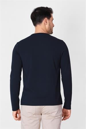 ADAM BOXES O Yaka Uzun Kollu T-shirt NP-Dolargo - Lacivert