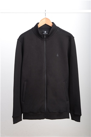 ADAM BOXES Dik Yaka Fermuarlı Sweatshirt N-Karianda - Siyah