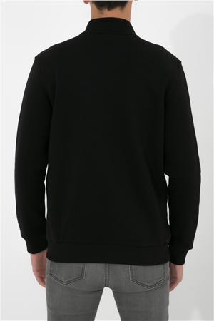ADAM BOXES Dik Yaka Fermuarlı Sweatshirt N-Karianda - Siyah