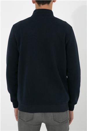 ADAM BOXES Dik Yaka Fermuarlı Sweatshirt N-Karianda - Lacivert