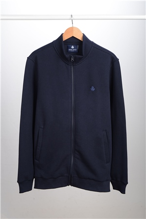 ADAM BOXES Dik Yaka Fermuarlı Sweatshirt N-Karianda - Lacivert