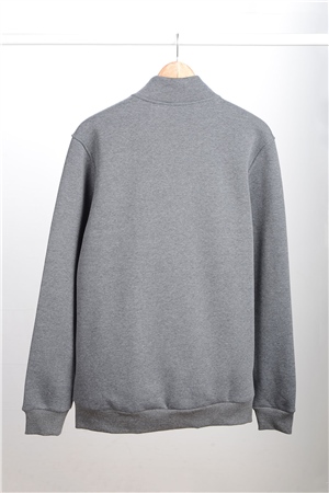 ADAM BOXES Dik Yaka Fermuarlı Sweatshirt N-Karianda - Antrasit
