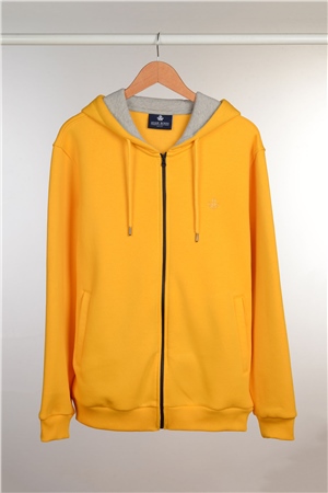 ADAM BOXES Fermuarlı Kapüşonlu Sweatshirt N-Halicarna - Sarı