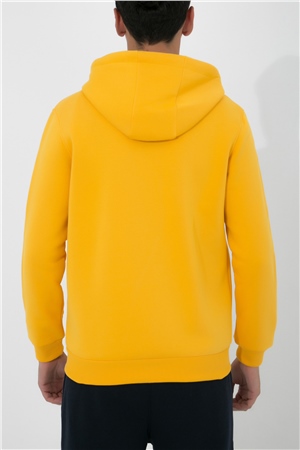 ADAM BOXES Fermuarlı Kapüşonlu Sweatshirt N-Halicarna - Sarı