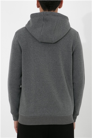 ADAM BOXES Fermuarlı Kapüşonlu Sweatshirt N-Halicarna - Antrasit