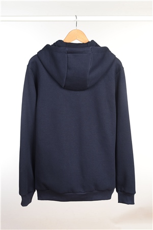 ADAM BOXES Fermuarlı Kapüşonlu Sweatshirt N-Halicarna - Lacivert