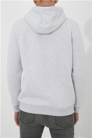 ADAM BOXES Kapüşonlu Sweatshirt N-Siangela - Açık Gri