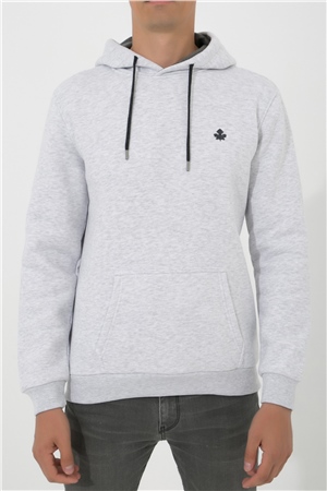 ADAM BOXES Kapüşonlu Sweatshirt N-Siangela - Açık Gri