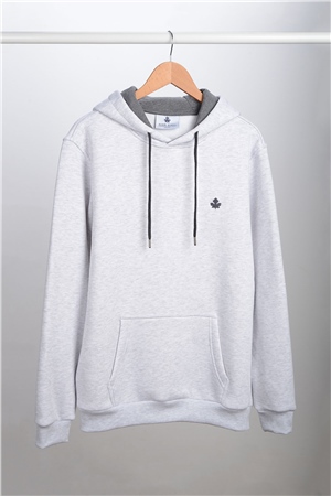 ADAM BOXES Kapüşonlu Sweatshirt N-Siangela - Açık Gri