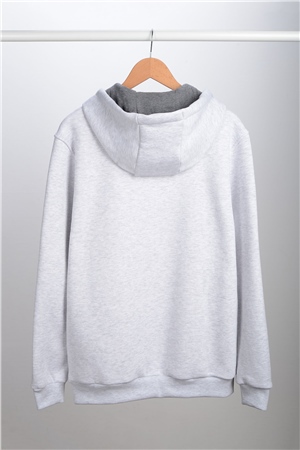 ADAM BOXES Kapüşonlu Sweatshirt N-Siangela - Açık Gri