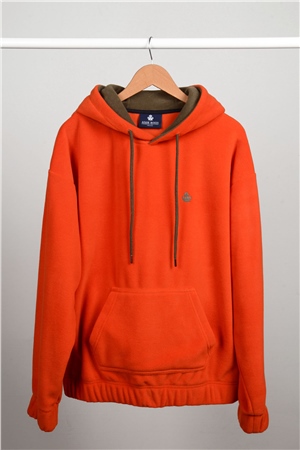 ADAM BOXES Oversize Kapüşonlu Polar Sweatshirt N-Myndo - Turuncu