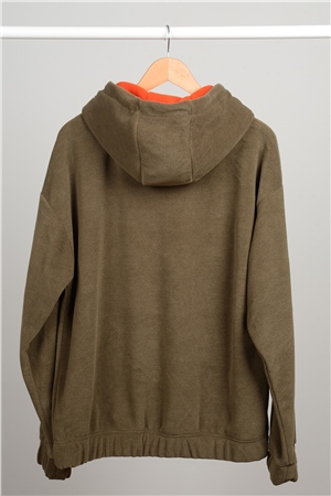 ADAM BOXES Oversize Kapüşonlu Polar Sweatshirt N-Myndo - Haki